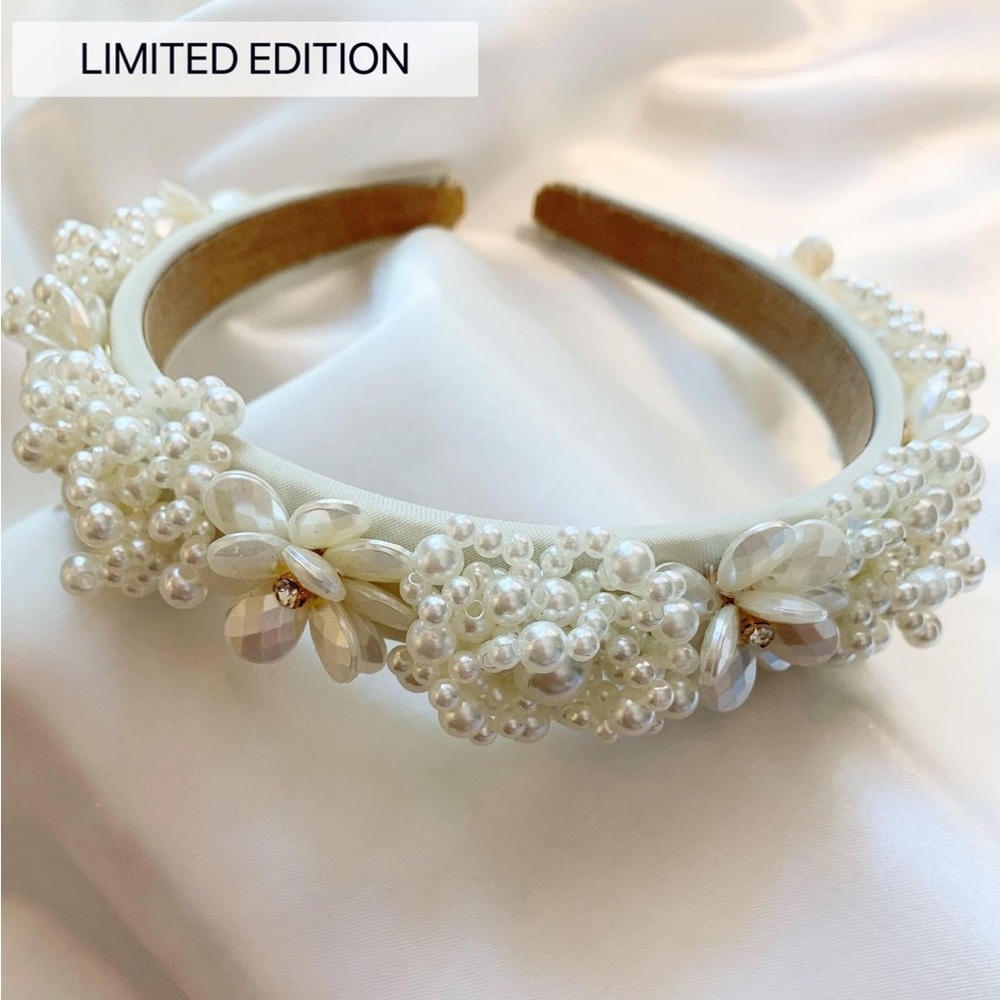 BRIDAL - FLEUR PERLÉE Flower Pearls Headband